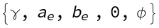 {gamma,a_e,b_e ,0,phi}