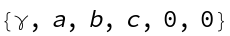 {gamma,a,b,c,0,0}