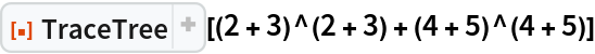 ResourceFunction["TraceTree"][(2 + 3)^(2 + 3) + (4 + 5)^(4 + 5)]