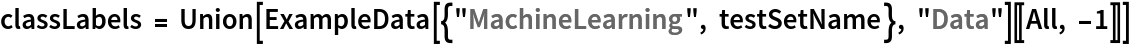 classLabels = Union[ExampleData[{"MachineLearning", testSetName}, "Data"][[
   All, -1]]]