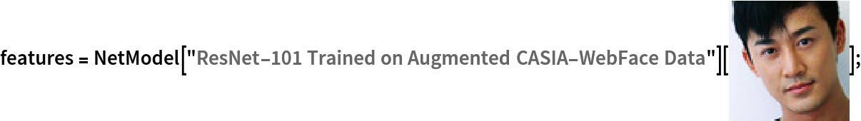 features = NetModel["ResNet-101 Trained on Augmented CASIA-WebFace Data"][\!\(\*
GraphicsBox[
TagBox[RasterBox[CompressedData["
1:eJylmQVUm/nW7ntOi7u7U9zdIbg7FEmQhCS4u7u7u7u7S5W6C4UCLVBKqXs7
7Zzh7pQ5nZ6Z+c5377qs3ayXl5SVX569n2f/Ax86yBb3zyNHjoSRwoOtZxQi
NNQzxo4WvnEIDPPBB2K9TALDsXhsqAr6KNw0+/0f4frFq28vPh3go1Ol9Uxp
BUSJGJjJGZkpGJiIaGip2ThImFip2XgoWbjoOHlJaJmoWNgoGVmomVlJaOjI
6RkpGZmhKJiYSeloiaipyGlpiSkpSampKejo4JqIguIYOTkpJRUZFTUJBSUp
JQUJBTkJGen3IiYmJSIiOXaU6J/EpEehqKjJ6KjIGajJ2egpuRkphDgZhDjp
+dlo2RipaajJScnJ/klMdJSI8HwiEvi/JEf+cQQe4VfBryWjoSKiIAtLirux
trq6ubW6vrW5+WTj0e761uMHj3YA8N3Xg+TCGmp+URpeYVpuPgomFjIGRhI6
ehp2zkNAGnZeeg5+UjpmGjYOGhZ2AIR3AAouKJlZAJCYlo6YhsD1MyDQHSUj
A0ByahoAJKemghcDL/V7kUAB4zHio+RUxBRUpPR0lIx0lEDHz0ojxceqISWg
IsYlK8wlzMvKysJARUMJLIB2jBj+CxHQwS/5x1EC7DFSEmA/Rk7qiEHeeLAC
UCtrD9fXHz/Y3Fl7uH3vweaL119efzkobeomYuNnEpKkYeemYuWkYuclYeQk
Z+IgoWakYuen5xKgY+MkoqGj4uAmY2EnZ2IhZ2SgYGalZmWnZmUDRiIqmqPw
TtITAOFpoC8ZNd0xUjJicsLbS0xJTkxDSURGTgFfJMdoqMmoachAPniRZKRU
lPS05JRkdNRk7HSkMrwMKseZTeR47dWFDWU4jGX5VIVYBThoGVkoiWlJ/kly
lISEiIj4H8TEx4iIiI4dIzwSf/86evQfYgriy9cvrT3avL/xaGP7ycr69sr6
o5WH2wD48deDwbmzlLyi9AJitBygFzctlwAFKzcAktIyULDy0rHzUDGxEtPS
U7NxUbJzURCEYyJjZIaOBUAqFlZialoAhEYFQLg+BAQiEA7UJKGiIqElgIAK
FBRkTMx0lNRk/zx6hIKcmJmOmoHyGCcDuawAu66UgJmCkIu2FNpQ1lNXEoUQ
P6EmYirDJyfIwslOTcNIRUFFTkJEfJToCOh+7HvHwiM0KhTcoedkbOnt2H76
9O7axp3VDQB88OgxAL5+/cunrwcXbq0zishScQoAAjDScfKDiNCTxNR05Cw8
NKxcQEpCB6qx03DyAyAVEwspdCkTCyVBRzZSWnoAJKGlARZghEdoVAIgFRUA
wjV0LCUTLQklKT09LQMjDRnpUXpqIhEOBgU+doQwq7OWJEpHCqsv62esEGiq
gEWIBpjIBpnJ4vUkUVpiRrICItyMzMzUNDBrIDzxP+DhsFcP5xEK7lCx0qbl
Z91YvX9ndR20W92E/nwIF2/efH3z4eD6yjaXtCopCzclCwfgwNxBEVEzEFHR
UrLxwR24IGMA1VhBXLLvLgSN+n1amaBFyegYjlFSwxgCC8FJKCjBWMBkyOA1
MTBQgF/R09GAXdBScLAwcjDQctJRyAswm0jzOqsIR1oqZLjqJtqrx9uqJjmq
RVvJB5tIpLpqRVpIh5hK+pvKIhFSGhJcvGx01NSU0PbHyI4eIyOC0TtKQvxH
kR6jYacvb6pZ3d4Cn7lxd/X+xtbt++u37z8AwFfv/gWAx5URZKw8h4BUrNxg
LAAICsIF3DlGSUPBwExCz0wApCcQUbGyQ4uCrMAIjgpjCIAgGRkFwTlBMlIq
WpCPlpGJjoGeiYWZnYWWi5FGlJ1JgYfdRErAWU0EqyGUYKFU6W1Y5KZZjtMv
9dLNQapnuKjkeyGy0VpxdjKxdnKhVrI4MxlbTTEpQXZaOgoSKgoi8mNE5ARv
OaxDQEAmZiCPzUi6cvcOGAsAgnY3762BmtCi7z8fXL77UFBJl4KNHwCpmDlg
+oCRmIYRRokQE0zsRymovgOyQvdSMLIRMoKFA0wGBpPASAdvBS0wEsYNUgA8
k4Ye7gAmaAdtyc7GJMTBpMjPqSPAYSHO46svm2SnluWoUo3Rawo0rPPVbfQ3
KsNoFnlqFmG0yn31M1Cqma4qSc6KoZYSPkbibroS2pI8rEyUJNQk32Pl99H7
3pyELgVPPkJ+VNfSdGJp8frK6t21TejP63dWVtYfHprMwqXbnFJqlOwCwELO
wErKwAaMAAgqACAkIzEFNQDCfVoOPsJz6JlIGVioWTiBDmwTZhDoCICUNATz
hLCgJQBCi9LQ0TLRUfOwM8sf5zRXEEOqiPlrS6Q7qNd4G7UGm7UHmwBdW6hp
rQ+i2E211luvzs+gxEuzGK1V4KmVhVSNsZMONBLBaAtbKQiI8TLT0EKGHvt7
QIpj1kin5RvXb66uX7u9cmvlwc17q9CiAPjhXwf9M6eZRRS+A3IeApIxEtQB
QGhRgnbfWxTuHwpKRsd4lJoetCalZySISEMPM3gICNFAaE4GJmAEBenoaNgY
aYW4WHWkjzuqywQZK+cjDep9TZqDjLqiLdtCjdpCzKGa/AzbgkwPq9JLuwKj
VeqlV4TRyXFTj7GU8tUUclUT1Zbm52ClISMnIiUlJv3+BQFxmBRwScZKhw8L
Wji/fOM+oK0B4LXb9wDw9dvfIOi7x0/SC8lScAqAK0KUE3SBAaRhBKVgjSGg
gcnQMYJqxHQsDJx8IChMIrwVx76HAhQROSHQgY6cnJyKiooG3hxaBsJ7RUYh
wMRoJC5soSSC1pPNdjOuwJn2RJ4YjHceSXCYTHHoj7LqDTPvDDLuCDSCi44Q
k0q8ZoW3Vi5KodhDpcRTM81WLsxIAtzVSVNCiQf2D1JwGhAOnJOMnFCEdYiM
GubRBWl5+tYAdObCzfV7965cW7l1+96DF6++vnx/0DGywCqhTM0jBH4Cyxhh
+uhZICZAGgpmTgLad0B4wQBIz8ELShF+xEDIkcPpO0YGuwodKSUNeB0saAxM
hEWOnJGJio5WlJsdIcJnrywc7YCoC3FqCLTuS0DO5eFnst3HEm07oi37kxz6
kmzbwo1B0K5gkyaMVqOberGXdq6bah5KNdtFJdFOPsJCHqcnaSfPLcxFR09F
Ar1J2BMoiKFjIQSPHiNlJyZyUxDK9TO/OjJwbf3htVu3b9y5e3nl7ps3v776
cDCxdJFdSpWKQxB2TsLE0RBYCIxUdORMbMACROAbBMlomGD0gBdEBKs5nDXo
TwAkg86koadnoIbFkpmViYYJgpIZTEaQjUFXXMDfSCEDpd8RgxzOwMwVB8wW
4qey3eayXedSXAdjrHpizftSrIYzHXtiLevwOnUYHRjAJHvZVEfZbKRypoty
kr1clKVMkKGYlZqoLC8zPSx7pKTgn4T1hozQqEqstKla4mEyzLWe1jfvXFy+
/eDezftn7t0CwA9fDm6u7fAr6h2j52Dg5ocuBUBiOiYyWmYKWgaYOMJmQkV9
CHiUmhHuEFyFjJwSNKVnhJ8SthdKGgCkpqEDQPBMNlZmemYWOjYOkJKNlsJY
QTLWWqXS12owzXOqyG+pJnShMmAmH72Y53Y2F72Ug5rPcZnMdBjJsO9OsK7y
0y9Ea4LJ5KDUslDKmUgISsUMF+U0R8U4S+kQGxXYdkQ56MmJif5BQvJPmD4y
EnLio3oiLMlGEkguajQb8VhH7sUHG3cv3zt3/96LF1/evj/YffFJ39Hrn7Qc
YJJg/jBrRLTwyukBAXgBB8Ia1KGgB3ZmAIT2IwACPh3hadC9ECiEG7T0LAy0
x3m5eNjY2Nk5WTi4ubh4uOnp9aTE0520WyOdJ3K9F6vDzrbEnWmIXCr3PVOK
n67ETZWgF0q8FgvQc1nuQ0mudYEWRTjDfE/tXHcNQEt1koPKQKllojRTndUT
HFVjHHWMZAUZKInhNcAGRUR0lIr4CEpeAKPIhaCmcKP8RwXO+Mrq9Uvnb5y7
fe/l8y+Q9e8+HcTm1ZEy80H8wbINGQcKEqYMVINRoqEH04ARA0ASWoK3QO/B
LydA0TES1jl6JnAY6BkmRno+NmZxPh4JPp7jPDzcnDxC/AJSvDzyHCwpztod
ie6zJSEXWpKvdGeeb0s6VxdxqSHsZGPIbIXfmeqIM9XR/em+BX7W4S6IIFfd
FHe9ZJR2Okorx0MHYIEuxUU1wVk1xUklC23kri/LywCHL2I4sxAdO8JCTRIs
xe+nJGjPxetBSpKhwn3y7MCFm/fOXrvx9vWvkPWfvx60jZ+l4hACz4R1FBhB
RIINUtOBgrTMzCys7HSwxjBxkNGzwT5DSAdyKphQMrrfhaagpCYnI+HlYJXg
Z1MU4lGXOC4nLCAvJS4hyKcrL6UpyOVjItOZhj9dl3ixNeNSR/b1vrxLrYnn
akLPVUWeqoidLEsoi/HGOhgaaEkpyQvKyfDpSnNbKPB66IjG2qrkuiFy3TXT
kapp7upZHtrZnrqh9hqKx1nJKYihRQFQgJXeW4wjXFMkTFXqBAVFGCfZQGf+
xbWt85evvHvz7eXLjx+/HIyfu0vNKQoKwrJNwcYJFN91oWPg4mbj4eET4Gdl
42Dm4KNi5gJ2yBHC0FHTk9Ox/A5IBYQkonzcSiIcEFimKhJaMsLWRjoK4oIn
DDU8jDXcdMVqopCzFbE3e4pu9RZfaEk/WR1xviFqPD80y8fGzVJLT1tBRk5S
VFRYlI9HjIdLWUbIQFkMiZAJtwQj1cl318p2U8l0V8rB6oGsKe76ZmpiTPQU
4DMACGuSn5E0Tosj0VjCW1YMQ3e0sTR26eaDC2dPvQIX/V5r2y+lNU2P0HLT
cAnRsnLQMRE2atjN6PlEjvPwWWgoaitJi4mJQdMxsvIR0f7eupALlDSMBGXJ
qXlYmNRE+c1UxBxUJb1sdJ3NNXwczF2MNWwRsiWhHnhr3UK843im/8WWhMst
MReqomYLI0rD3BxMNEUEWQVF+Zm4uTi4BSRFxTTlxTzsdFO8bDPQlgVY80Ks
CXQpbKd5aN0cN61MtDFcJKMQXmaK/IwkJJS0R4gpJblokVLcKH5OnDx/jJYE
jpu0PgZ34fbqwpWLPwBffzxIK2o4Qs5GzspHz8lNzcgIGya0K6egsKacTLSH
o5etIdLeRl5KgYNDAIYUNjQABJ+BszDAwv4pIySIkBC2VhUPskDEudtEYx1j
ULYRKJtoT5uO5OCyAI8Md/OuBOx4dsB0SXhhsCPGQkWel46Fg52Vi5eeiV2A
n9daVzncWb8owLYyxLE44EQ+zgoA871MM9G6GZ6IHA/dLFetLLQBtGuah26g
vaaCIBMJBTUROe1xJlIDdjInTkaUAFO0qkioOFNDou/Zmytz58/9AHz17rf1
x29d8RHkLLy0bLwgIg0bB4BIS0tbqCnEOpkXR3jF4lCBbu5q8mrwVjOycjCw
sNMysRJsFs6GNNTKEiL64oK+FprpKMt0T8tsP+dsL6dsnEtpBLYzzm8gPqAy
2LU63K09Ehdtp2esIiIjxikrzC3AySjBz2esoupvb1zob90QaVXha1ob4Fjq
Y5HrYZSF0k93N0jz0IfKdCcA5mL0ISIBMMpVz0xFGLYmUgpaftpjJryUruyM
LhyUUQqCiRr8rfkRS9duLy5fOKR7+frby9cEEW/c31XUNqNg4mbiFYS8oGHn
VJCXdTNCJDmbd6QGlodjaxOiwtw9jHV1JUWkeLh4xSVkaNk5Gbh5IflURAVt
FKSCbHXz0bZVIciGWK/WKHyJr2trSuB0bmxXDLo23D3SRrsI7+pvjrDSlFWX
FlCTEEAcZ8EaqKS6WXbHY/rjnXpj7bvj3CoDnCt9TAs99eGomOyilwAHRiQi
ww2R765bgNWF6E/30IlH6qFNFGGNJyenFGejcpbn9BXmCRLjSFQVTdUV7iiL
m7t6c+ns+R+AsJQ+f/n1/S8HiZllRyhZmfjFgBGSWkZKOhaLzkQ7dqUGdacF
T5dmNSTHJgTica6eGvIqttYOXPxC0NJc3Lz6cjLBNuZZwR5Nsb69mcE9GQED
yQHVQajmBJ/5oviOVFxbDCbBXtfXRM3XVNNDQ8ZLR87DQC4VadMYgx8rDL/Y
kDyd49cW4liOMy/0Mivw0MtD6WU4IeIdtaMdNWNPqGcgtUrQ+qU4RIGHaqa7
ThIKEeagqSotBO6tIsSK0RIMkxZKUBTOM1RK0haszQ6ev3ZrZvEPk4Gl9PXb
f718++vFm5tiSvpH6Tg5BMUZ2Ng0FOSKYqOqowL7cmMG86LPNpbM1pfX56V1
1TdjXFBBvsFyyposvMcFhMUM1VUDHaxzY4La06P6c8JGC8LG0wMH0gJak/FT
uRFtyR6t4cgStKUXQjLUSiPeTCPJVC3D1aAvGr9YnjhSEh2FNLJSFDGVFNbk
Z9ERYnGR5cKpiwQbykRaKsY5qic7q2Wj1MsxunCYKvFUz3DTTEFqJ7hoWevI
M1CT6snxR5jJeQux4wUZCs1UUrQEc8KQc5euT588/ccMftdx//lnOFxUtI7S
cImRM7CDLs7GOl35GcvdzWNVebONxZPVhVNNdYVZKcnxcXZW1oYGpscl5Oi4
BUFEHg5WSEBjdcVAa+PiAJe+NN+hOOxAEr4n3WciK6gzxLbRz7IcaxZuKhdk
IJ1krZFur9MaihzLCEzH2imL8bOys5HTMFCQ0yiIS4nz8Kgwk1uKcHipikSa
yqa7qhdidMqwCDgwVmC1y9GamShtGMkMN213c4hcDmstsSQbZTduek9hunQ9
6XgFjuIQ1NTZS9Nnz/6h4JtvcDYExqevft19d2Dh4vtPMjoWFrYwpPnZ9ppr
w52zrZXnhtoXOpszoiJdkK66elpaWhosrJxwAKHhFabk4IYtTUqMz0RT001b
I9nVrDEcORSN6YtBTxWET6b7zYQ6NuKNizx0M+014yyUou01MtxNm4PcvKwN
VOSVJTWsFKy8KAQkiaipbI30sBZmICVKXTZATz7WUrHAQ7vG3wDO/ocH5Cqs
DjhqHlo/1xPha4cw0JRDmSlG6IlhhVhSzORjNUWCjlO2JQdMn7k4duqPFn32
9tv799+ePv/w7NUvnz8eVPVMHGFk5SKlSgzyvTzWc2+089Zw+5WJofLCYhML
J2UtS3UZHWFFFXYJKUFBGXFhFSFpFQUFBWsVBTszlUBboxQH8yKkWV+Qw3SU
60wKbrwofCoT1x9u147Vr0ZpZ9ioRhgrlmEdEy115aVlGpsn3HzTSZi4KahI
eamIExzMavH2sVYasdZqqY7qJRjdpgDTzlCzzmBTODM2++lV4bVLMIh8FCIH
Yx6FMcM6IoJdzK0FuHGijFXuGsGqx6vUhTpKIntOLs/MTf7Ronu/vPl88O7Z
531YTT8cbD7+wIHQJTlCmuDjtrY4eme0c3Vu5MxgT0xAQKh/YFpCSm52Tl5G
VmFGdnpiYrgfLgrrmujlkORlk4o0Kna3LnM1L/cwrUUbDYY6LuWEnK5JO1MZ
NZPuNRhm04DWSTKXDtaTynAxRSuJWsiJD9e19jX0oh1d8PYWud7I9kh8obNJ
sp1WhrNOMcawIciiJ8p2MNZ2INq6L9yiPcCwxgdRgtUFR83BmiX424agLSBq
XfioA8VYim20kx0UC6zEWupzxi6szpw682P63n842H5PmMFnH357tvf1t3cH
KcUVR4+QYSy010+Or0wOXBroOjPYN9XRdmli9O781O35/rWpsev9w2dGhtrL
0qZL48aSMX2xznUY8zoX4ypH/RJXRC3edCbF+3JV6s3OiivtubP5fmNxjh1+
BqnmYkE6QgVe1vEO+s1+qIGEkDPVJbOFeVM58S0hrqVuJkUu5umOGhAT9YHm
XVE2Q4kOY8kOI/G2/VEW3YHG1d46xV4IWFAzcKZpoU4JAY6JGNswdf4sc7VU
hGacEW8hWrZnrK998frY/MwPwE/Pfvv85mDvzUeYxHevD14/ezs9OkrEwqYi
LnBpcmD3/MLKzMjt6ZEHpxfuL0yuzY9vjnevdrds9Hddaa8fKkgrC8XEOej6
60kHGCrGGqrkWCHSrNXznHV6QlzOF8fd6y5Zn2y52py2kOU5EGSYZyUWocNX
gbeqC0X2+Lu04K16Q1B9QdgOvFOZi2axi1auo3E13qg1xLovzmEk+cRkmuNM
utN4kl1/lFlPgHENXrcArQ1Gmow2TAs/kRbinOhmFa4vg9cUDFeUytfjrwsy
HptbaJtbGpvr/9Gi0J9PXn959OH96w9f37789fH5i/db6l1MTUlIyWuLCnaW
Fx/ND2/MjdyZGro3O3l/fmZjcf5WV+NIanC2p62HoYGskBQ7GzcxBQkDLYmB
hLCrlEiChXa2g267r+PFkug7bRlP5ocfTzZdLAsaDDKsPiGdaSRU5qZd62dV
h7MHoRu9zVtw9i1o63pPREuQZWOwc2+0w0iSy1QmaibTdS7TZTbzxGi8dVeI
Qbe/cRUeke+pRYhCT4O0UMeMMNcEN/MQTekwbfZMA+kiK/mGrODR8ZP98/OD
iyOQfYeAH55+ePHm1y+fvu2/+vD4+ceHw93fxhqmSrIhLPBu7ntXzq1Ndm/M
DNyeHLw2MXJnfvZif31zFDYBaWakp6Nh4a5s4CGnZXqEjpiJmy0S424uwBWu
r9Lg6zwU4TmTjN3oy96aHH4623utLn4qxrYHq1VqKV7trNQTZjWYhJ3Mxk/n
+gzEug9Hu08kug8nuvYnooBuOh01n+2xmIOCms90GYux6QowaMLrl3vpwDqa
5aaT7GmQFGibHuqS4GEZgxArNhXKtJZK87VvHOgcGF4aml7qmJ37YwbBQj8c
7O+/3X/55f23g4XYkFNGMueDfYRFxER5uO7Mje+em12bH70x0X+mu2l1fny2
ODrPwwrM3BcXPrCwIqRgycjERkd0xE5bIdfdMclAtcnXqS0YdTIn4mpF/L32
lO2Zqf2lkbvdeWcLvcfDLGrsJWucZIYjzJZyPRbycPP5uJkczFym13QKZizR
bSbbfTYbs5TndbIAfTLP/WSu22I6ciLGvi/ItAaDKPLUznbVyEXqprkbxXtb
pQa7pOAcQk0kI/Wk4vBWzc2NXSfPdo+O9y2c6p5a/Pci+u3Vq09vnh+8evev
Ny9/e/72YLuraoqHtFdPzcnGjJuGdLCicPv8yavjA9cm+y/2Nd/obZjOSYs/
YRljbT6Zknehfbixut7Xw708ILjd37UFTMZcMddSoRJntVyWeKk8fr0r+9H0
9NOz06sjVReqw2fjT3Sh1ZuQsi1eipMxeicznGezkIuFbkt5mPk075NZPks5
rqdLfM4UeZ/M95rPQs0mO03E2vYHm3V5G1RgdIvQiGxXrXykQYa7cayXeXKw
c7qvs6+rVkFaasNw/8TYhc7h2a7p7rq54anJuR+Ar999e/vm0/67b+/2f93/
eLB2Y/m0ueB5LaWJlEgWDu5kD7+dq0sPlsbujHctD1evjHTOVeWMFaVd7my+
3NayWFJ4vjR/MS2i2+dEs5thjathgaNusbvlbEHsrfaCi7XJ6z35j08OPzt/
7tHcxNWmjMUMlz5f3QaUcgNaqc9XZyTUaDLOaiELoLyXK0PPVcecq4lfbow7
Xxd9stAHfGk22WU02rYvzLLV16ASp1sI8rlqZ3gZJKH1E931CqLco4IdA5JS
2iZmWkem28dmOyfmW0cmuyZnuqenf7TocxDx/edXr768evbLi3cHL57uX84K
X1Q8vlafhTQ20lBSend5+dZU/9253rtz7Wt9bfdGW2/0N69NDFzrap0vyZvJ
ih+K8u4Jcm3BWtR6WjQHuIxnRq701z0cbbjRnLPZX7azNPT8wvKTkwv3ekvO
F+PHws2a0eq1ngqtGLVOb+2xWKtTuZ5ni73PVYRcaUy42Z5xqSn+Qm3kqSLf
pVz0TKrrULQNBH2jt34xWgcAc5Da6Rj9FLRBmqdhfjgyzMfaNz6xeXSycWC8
bXSmY3wOANvHJrumpv5Y1V7/9vTTL2+ff3754uuLl+/efDq4u3x1QV/6VqFf
Z3iA2nHBxY6WlYvz65M921Oda8Pt69PdqxNdK2NdlzsbzjWULRanDCT4jCZ6
d4Wh+uKwZyoy7vTWbox1AOPN9qJHo3Xb80PPz519enrpwXDDleqwmUTHdh9E
ladiC1an0UurJ8hkMsX5VAHuck34zeYkYLzSFH2pNhSQT+d5zaWjBmNs2oPN
ICBy3dQLkFowgBlo/VSMYQbGOCfIKdjL0iM0vHF4vGFwomV4CqptFGqic/L3
TQa89O2b3/Y+/Ov1q09A+uL5m6fvft3c/9eN9KjlcMuLudEBMoqleSnbN88/
HOveneh6tDS8OdO1Ntm5MtZxrbf+SlfV+cb86cLo+eKos1Wpy3XZQHdvsPV2
X9O9oebVwYbNkcbt2WGge3ruzOZ459XauPlUl+4g/Sq0So2nVi1aE3pvNNZh
KQdzrsT/QmXY1fq4C9XBF6oCzxR6LWW7g4IDMbatwWYVWEQ6UjXXVRMAs7wM
oUsz0cZZfg5R3nbIwGAAbBmdaRyaaugf6xifAQXbx8d/AL55/fnZm4Nnb3/Z
f30Ai/fuyzev3h7s3lhZDrJfr0jqwnlEoxz3lpfWFoY25gcezQ5szfce1up4
642e6qtd5Vfbi691FF3rrrjeXXV3uPlmX+Pljto7A40bY22bY61P5safnlmA
Lt2ZG7nRmDGfgewLNajFaMD2WOaqUuKs0O5vtJiJOZ3vfbrA7ypMXxHuXInP
yRyP6RSn0Tj7ngjLhgCTfA/CZ2s5LoQWzcYaZHnpZ6GNsrztUsOQAUlphwrW
D0zU9Y/DJIKCwPjHZzKvPrx6c7D/4euTF1+fvzvYf/nm/fNPex8ObjZV3ksM
Xm0tKD1hc3uobXt59uHC+Npcz85836OZ7u253u3p7rXhZqj7I823+mqB7nZ/
w+pIB9St3sabXTX3hxoejrfszU88WZp+eWl5/+T87ea8hUzUQJhBrYdaA04b
WrTATirXUqzD13ghA3063/dMoT9kxJlCHDxtPMG+L9KyLci4yscA+jPdTS0P
WhSlk4vTz8bpZaENMvBWObGYnLqmuoGRyq7B2r4xELFxaLJl+A/A7yf6f715
A2hf4UABIsLp/t3zd1vvDp4/eXktOXKzKfl2YdJSSere8sLu/OzW6eHHC/1b
U10Px9t2pruhNkc7Vgc7bnQ3P5rp3ZjogSGFXW57smdtqOlub9XacO3TuYmt
udH95dP7p5buthadykaNhBvUe6i3+miNx9gMBBnnmYum6Qs0Yw3m0zFL2T6L
uRjo2OkUl5FYu64Qs3pvvVIvnTx3jQyUWqGHdr47AMKyjcjBGqTgzLJjPUo7
eqr7Rqp7Rmp6RxsGJ2t6R1rGpppHx//IwQ8HL1+9ef3yy6vX7/df/vLi1cGb
918ev/y0++LgxcXJi8nu52Lx9wszbs8NPVia2xnpBOG2JjsfDDdtj3c8me7b
HO3aHOt/Mju1NdUHW9nGSOf9/pbVvsYbraXX2gvXhqv35yc3pwd2T88/PXny
XlvpmVz3iRijNqzOQKjhbJLdqTRkG0Y7RZev0EZuKNJpNs1rLgs9k+Y+EmM/
GGXdHmhc4alR4K7+HVAVDlBFnjr5AIjTycMbJHkZpUS65De1VfUOt4zOgoLA
WN0z3D452zg8+vNxHurFq6/PX3+FIyHsM1BPX3zeffnlybNP65NjN6OQy8FW
d4Ya1i+fWZ0afDDV82iy9+FQ20Z/w/ZYC0HNqYGtmantyYHNqc67gw33e1rW
OiquVsdcqolbH2x5ONcHou8tjYGd3u8sul7kMxFh0hli0hekPh5rPBFv1RNq
lmImnGEl2R5kNRDtNBaPmk71GEtw7g41bwkwBHvJc9OEE0S+mwYcJaAg7oux
Brl4kzRf84wQx/zG5qq+8YaB2dq2/uaBsZrh6fqxmbaRkf8OCLX37P3e669P
15/sDvduVcQ9bE54MNm2srC4OtO7Od23Ptz2YKBhY7z14UwnfPtwZnh9oAOG
7k5fzWpP3Z2G7JPZ+MvVcU8mu5+eml0f6d0aH9ydHr1bn7ec5DkeaN6KM23E
GbT7m9V66tW6I9LNJIudlEfiTowlnJhIQo3GO0G4twcZHQLmItWzkdp5KPUi
jA5UoadOkZd+NtYoxds0Ocguv76uome0pm+qsXukqX+0cmCicXSmbWjofwL8
Q8RnBBH3Xv22fW97Fxqv0O9+U/rq0uL9uYEHs32r4+13hxvBSB9Mt69PdWyO
t2+NdKwNNd4frF7pKrlUFjEW7XinPuX90sjT+bGHA6332+ruNlffLE1ZDHMc
wpq2eFnBod6BjzFMXSLDTDlYmbPKXWsmDTWaZD+ZihpPdBqKte0JN2/y0y9C
qWU5q+S5AaBGIVobKt9TOw+tm4kxSvQyifO1zK4qregZruiebBqcaOgdruwd
aRqdbhkY+F8Bn7w82Hv+4cnrT1tPv+zeWN3oqdvqrnh6euruzOC9mb674x23
wUZGm+6PNa+NNDwYrLrfXbvSW3Wvp/RWS9rZfJ/RSNsHbdnPp7vWu0s32vJW
GnOvlKedzQwawMGhWC3OUMHsOD9KQSrSSNNbUTBSV6w50KIjwmI6z3MsBTkO
jMnOkICNvnoFriqZTkrQpQCY764FdIS/r3nqZaANEzDG0XizlLzkusHRsp5J
iIn6vmEwnIbh8db+/wZ4yPj02S/PX33effFh7+2/9p582ruxBvO4MtJ+Z24K
jk53RjvvDDffHmy83V+30lux0l14vSnvVkfpza6iS/WxJ3PQE7FOt2rTzpal
NmFMapA6QxHuI4kBjTiHYnuNFHM1O4njNkqSDsoSTgqCgQbSGUidUh+T5liH
+kibzhin7lin3ljHrgjbel+jEk8Id7VsF9XvGaGR5wGMhA/z0z0NADASaxYT
69syNFTRN1nZPdrQP1LTPwqp0Trw9y36M+Or/ZcvXn17tP916/nnx0/eP99+
v35l5frc/P3zV2/Pzdwa77k30gLBd6u79nZnya22nJttObe6ym92lZyvjTmZ
j1/K9r1WlzmZE5lhqhKjJZXlYFqIxWQgnZJtjCItjLzNrF31FTyM5H0tVaKc
NWG3LAq0akn2LAs/UehrXe5vWxtiVx9kXY4zKHAnAGY5KwNgDlIz1107z0Mn
E4VIddOP8zQO9TQKxlo1dLbVDs6UdQwBYC34TP9o8+Dfm8zPgC/evH/24tve
/m87z8FO379++e3V81/3nnzYXn92Z5mwfq+Mtd0dbLreXXO1vfRSc9bV1uRL
LQWX2kvO1SeeLgm+UpsGLnS5o3QxP20wKaI5Ia4yIaUqIbHADx3laJUXGZHj
4xJkqxODMgCvyAq0zgm0yfGzycRZRTgZxjjBJmZegrcsRBsQoEBBpCqMYaar
ehZSIxulmeaileCqE+mmH4DU9XFQKynNbxicrugaqesdIig4OA6k/yvg1ntC
Z8IZCqJ/5+Wnja2Xj3c/bz39+vzFbyvXbt+YHbo31QEiXu+pv9heerY5G04B
yw0551uLzzennSwLv1KfvTLQdGuo7nZfy+mG8snG2r6mlp7aitasyDS8bU1a
RENUYL4fMifgRF6IY3aIbaa/TVGwa5SjnrclAm2gHGCunoo0yvM0LvAgxMQh
YIaLGjBmumgmOarFOmmGuSK8nbTx5tIZqXFNA9PVveO1PYOQifXDU7V9f87B
Q8afJ/HpC7AawuPe88+7+x8fP/2w+/Qz1P1nB8939x8sTt8a778z1ntnoP5C
U87JhpxzDWkX23MvdeRdaM46V5cG2+nKaOv1ofbL3RVzzUWLAw3DzSWjtYWT
pekNQe7dYZ4zdWlDabjBaFuIvM5YVEUossDXMdFJz1hUWJGRwkyEKdJWLQNF
+CtMvoceLDAZJzRTTyinuignI4FOI8xBM8BOw8dG1d9CJRxr2NDbVtm9CJgl
gz3Fw0NdvWM//23id7SXv0D9lPW/FwBC4hMY9z4B4Mb+L48fv9q5fefexODq
WOetgYYrXeWXWnMugYgteVc6i66058H1ze7SmwMNF3qbrg10nuloWGisOddU
f6e743Z7/dnKrFOVadu52TN+7uXWqnlGMnmGSonqckhhHm0WGgVqIjsp7ghz
JXCeEi+jGl/LcqxRjqtquqNGsoNi0gmFeCeVCDsVPytlvIWSl7mCj6lSoKtm
QVlOw9BCXc94Wd9AUd9ga8/QnwAP6aD+CPrnn/8KSKgn7zYef9jdfrm2OLsy
3HJnqOl6f831jvyLTTnn6jMvdxRfbM5dbsy42lV8qaf6XE/D6a7m2ba6s/2t
a7ND6/2tFzMTlyNCVlMS+mxMUuTEg6REPMUELNioTZkpLDjo7fi5cCoicRZK
Vd6m/XEuvTFOtXjjAle1PBcCYJKdUryDQrSDcqClItZEHmMihzGT9TFV8bdR
iI1At4yMVHWPVvWMlXcPNfxdDh7WjxkErp8ZDwF3nnzc23v7aO+XRzsfHl6/
dWu4c2W46WZfNTTkzc4yMJmrXaVLNanz5XHnWnIWm/KmG4tmG4rOd1Y9num5
XpHT4e7QbGdWZ2lcaKBVIH08io8fxyXiwSYcJaNQrKuVpyJXqKqQ6agNB9uO
MOuJFGRXqHU11rDEA/pTKc1BPcFGIcZWPtxWycdM3tNABm0sizWT8zNXCTSX
DUTpVTSVw+jV98zWdo/VDPX/rzP4g+6HiIeAMIxwvfX4/aPN5zcX5m8P1t/r
r7zYXQUZcaml6EJr0XRp3HRx1HJL1mRlSltm5GhBHJyCZ9Oj07VVspSV8tW0
IoUlw8Rk0zkForlFGs1dTnuFnrN3GdfRadCQr7VEJNsoA9H3D+0dGv3NqnDG
pVhDMM9Ue7UYa4UwS1l/c3mMvjQKIeGhL4UzlvExUQgyk/ezVUhN8W8cHGzs
mavrGivr7/4Z8Ocx/KHgz3S/d+nTz8C4ufvxKTA+/bi58+n+jQeXh9rvDNZd
6q272FZ8piF3qSZ9PC9ipijyXF1qT0ZQOsY20lwnUFfVhJXBkZ0zWVm3ztB5
zj36nHfGUkjS7dS8Bylp5z2RExY6TcaKSQayUfY6mSfU63xNO8OtusOtWoOt
CAOI0snH6KU6qsfYKgZbyuFNZFE6UigtCbSuJN5AwttQ3N9cOcBaLszbvL6r
rXlwrq57pKyn668m8wPw32P4yw8X/RkQtIPcByk3H3/YevTq2umzV4Y7rvdW
g9Wcby06WZ8J8s0UhM4XhjeGu4VZqGFVpZItjbJMTIcwAXdTStZyanfq+9fq
ex6VVN2Kjl10dWwzUstFyCSaKsZYa4Rbqha46rSFWHeEmNfjdBp9jBr8zYsx
ujluGokn1KJslf0tZEE4Zw0xlKYUVlcKjxDzNRDBm6sGWMkHnlDOK8uGRbSm
e6Cy53+fwWevvgLgId3vjPtfgHF//+P23teN7Y9Pdt/DQr6+/vTc6ODdvrKL
ncUXO0vPNOUsViYsFEXMF4R1x3mlOxsX4G1nipIu1ZVcLMi/nJZ1OTblYlTC
ubCo08gTPTYG2XrysQbK4UYIf4RalKlyjotGnbdZR7BlX4RVZ5Bxo7dug59x
pbd+lqtSrK1KqJU8zljCRUfUQUUEqSGJ1ZH01hb1NxD0NFXBmcr5WkhGxwfU
jo5WdPXA2RAO8oef3v/HAH5X8DDxf1YQ5Ds0UoLVPH+7tfN69/Gnh48/r+6+
33n+6cG9jYXukTvthWebyxcaSs/Wpi/mBV6oSZrKjRhI8p7OiThVlXKhKW+5
LvdUQdJMQuhQgGeHp2OChV6gvoqntjzeVCPQSjPETCHbUb3Oy2AgxHwoynY4
3qEjwqra36jCxxAUzHJRjbBT8zGRQ2qK2ikJOigJIlWFvNRFfTXFfA0lfIyk
gq1VcWYyaBv5upr01v7Bso6Zn+n+BHjI+APw56SA2n7+YWf33dM9aNcvDx6/
39r/8HjrxerFe4sdzWeaiiD0YQwn8iPPlIafKg5dLI25UJtGCI7W3Lnq1MHc
8NYYbLmPY7abcYypWpy1TrSdXvQJw9gT+ulIvaYA2+E41+lUJBScJnpjbJrD
zGuDzPO89GIdlXxMFZE6YraKAjZyvI6Kgm6qwjhNUR9t0QADcZyhJM5cHmcu
62ut6I8ybm1vqh0Y/2Evfwv4o0X/JCLU9otPYKQEwCcf1x+/3dh9B7x7j95c
v3h7saPxZFXaYnXKXFUKjOFiUciFuvirNWnXW3KvduSfb8yeL40fSQ9qCXcv
87ErdDcrxtrmo23zvOwq/F064jAwtssVUafKgk4W+05luvXF2raEW1QEmSV5
6PlYyrvoS9uqHjeX5rGR4XFRFHBXFUJrHMfqCAUgRHxMZNxNpT1NJH1NZdGG
MrFhmKa+lr9O338B/Jlx+8WXnf3Pu4/fPd55u7X7dvPxu42d99s7n2Ekryzf
mGlvmSlLPlWVNFORNFUSu1wRcbo8/nxD+rXOgusdBdcasy9VppzOi5pNCxrK
DB3KDB9MD58sSj5dnQ09DOsQeO98Zch8qf9ohlt7uHlNgHE21iDYUd3FWMZC
TdREjt9CkvuEHL+H8nG06nG0pgAWIeyDEMYbSbnriXvqieP0RYOtlZGmctlp
AX/ron81mZ8BDxkf7RMAQTUA3N37sP30E+TFxvantQcv914c3LiyNtvSMFcO
OmbMlqecrk5dqEk605K53JV3sSPvYkv2lSao3EvNuZe6yq/11l7proV1HQq+
XW4rWqxPGyrwHcjBtsWdqPI3KcQbxqMQaHNFa21xfSleQwkuG0kuNwVBnKoQ
TkMI5MPriaL1hNE6wl5aoliEONZAAmMs7mMtB/XfAX/ExF8Bt/Y+7j7/BYZx
h9CcH7Z3P4CC6zvvHz35dWUNThy/PNp8Md7YPJodvVyXPVtbcL4q7Wpj7vWO
ohudhTc6i2FHvT1Uc3us/s5Y+/3J3huDrefaqk42lp5sKlxqyp2sTOrL9m5P
8SwPscnGG6dgjIIctBy0xQzk+IzEOC0luZ1keb2UBX3UhLzVBXFax3EIYZSu
MBYhitcQhZH0MpRw1RWETITs+P0zw/93QIh4eCSI+OTjNuwz22+hHu68fvjk
y+bWm/WHb7aefntwd2u0srQ/I/x0Xe7ZsvRLdTlw2L/fV/mgv3ZjuGFtvGV1
su32UNvNobYL3XWnWyuWmgvn67OmyhP7sgLak9A1Ua4pOBM4Dfmd0HY1kDGV
4TEQ5bCV5HKR4cUoCeBVBH3UBX00juM1hb3Uj3tqieH1JLHaImgtIU+EGNZI
GoMQCbWQP8T50wz+FfBnukNAyEEYvUdPPuzs/7L75Mvjnfcwjzu7bzce7cMS
vrb1fm3jBXTv/NTiWFX+TDp2tCZtsjn7ZHfxpf7ym4PVsPbcGqq/Pthwe6D1
clfdUmPRQkPhdE3GYF5Eb4ZfVzKm0t8uB28e7KSFMlN00JcxlufXFWI1E+d0
leT2kOPHKvHjVfn9NI8H6Ij66oiBajgNCQ9NYTcdIShPDVE8QsrHQNpLX/xv
HOY/P3T6GfCvYXG41Wzvfnq08w4K1putvc8bm2/2t76srb+9t/f6+rnlU5XF
04XJfVlxA8Wp0/WFZ9srLrVXXWuvhHE721FytrNwpiZ1ojQehBsqCG9MxJaG
u+SHOKZgzIIddEA4CxVhQ2k+E3FeWwk+Z2kBD0VBtCI/TlnAT104UEvEXxNC
UMRbS8RTSwStLequIQQFFxg9CaDDG0v83wD+rN2f4v4HIGHr/g64sfP24aN3
O4/eg68+evEF1tSlhvrTVZmzGQlNET5Vsb6D1WkLrUUz1VmTZclTlWlgQUM5
ka3xPrUR6KpQ94pgVC7WNsZR111f9oSGuIW8oLEUj4kEN7iKqwwvWh4A+WH6
oD8B0F9DyE9DBFoUqyHkqXkcrSXi8W9AL12C7XgZiP5/Ah6eLA4Bf6+9j4+2
Pq4/fLW6vb+6/nzjwZvTQ2NzhTHnC1JncuKa43zyA5wrYryGiuP7C2LKwj2a
Y7zro7DlIW6ZWNt4V9MoR4NAUzUPdXEzaT4zSX5zCR4bST4nKV53WT4vRT5v
FWhOQV+CdmIBmsL+WsJ+WsKQ8jhNYQgLjCYhE4EU3AYAMQghrJ7IXwH/TffL
n+zlb472Tz/8FXDz8ZvdJ9/WHr96sLe3vfV+Y/PXU7OnrrXknipNnsuPnUgP
G4j1qfN1LvKyycXbZfk5pKLMok/oB1hrYYwV7dVELWR4rST57KUEXBSEXeWF
3eVFvBREcIrCOEVBmDucCjAKBmmLh+pKBOuIBeqIBiLE/HQlcDqieM3j3lpC
QOqlJYzTFcPqiXnpCuMNxP6HJe3rXwEPD4Z/nCn+ExBi4hBw7dGLzYcfHuy+
Xn385NHDt1uPD66cv7ZUkbBUnjKXFzWTEjwR6z0cge0Mca/COeS4miVa6wQb
KProyvobq0D56SkH6iqH6qmGakuFakqGqkkGq4j7K4vilYQxisfdFPn8VI6H
aIlG6EqGIABQhGAyuqKEZfu7mjCMAAuAoCDI52Mk8beAf9C9+Pan/vwPh/l3
i+48+XwICGMICu48/gIXK4/27j54vrH5/s6FK2ebc89XZ54qjFvIDJ1M8huM
wvSEug0Ge44EYfoDPdu8XZpxTs3erg1YpyqUTaG1Qbq+epKudIKOVLSaeKiy
cJCyiK+qGFZNzENVJEhDOBwhEa4vGaYnEYQQ/e6iIoRdVFM4QFsEHBWOTiCf
h44wGsBNJP8K+DPdfwH88fnMnwDXt99s73xcW3kGS/je+4OdrRcXR0bm6nPB
Z5YKE+bSg8fi8QMxmJFY7HAEZsAP1efv2uvn0ufj3I1zbPO0aXG3qncxrbTX
zzBUTNGVjdEQA8AQVZEQLckgHakAHclIfcloQ+koI5kII+kQPXFYQX01hXw0
hAEcOtZfV8JbH06IEm5awh7Qt0ZS/yPgdzpC/cVkfvaZnwGB7uH22wc7b8Ba
P704uHXrWUhaUWNNw92xkZmGkqnq9LnihFOZkSeTAiZjcIOxXn1x2N5YXJv/
iVYfh05/p75A5x4/xzacTT3avNrNONdcO91QNUZLKlRVJFRdOAIhEaknBZ0Z
aywbZyIXYyIXaSwVqi/hp01YZvBqxwEwGCEZpC/rZyTrpS+J0haGgrh/8ebb
vz/p/Y+5O6zDm4TPQvc/Hk7iIdfO3ns47cLJ98mzj7t774ELzvWQ74+ff9t/
fVDXP25q7UFHy2SvIXi9Ne9Kf9NMRdZMYdxsQfR0duhUWsBkIn40FjMY7tYT
5Nwd6NIb4NLp49iCtm50t6hDmlU6G5XY62ZbqMfoSH5HEydAmSnEmitEmcjG
mstBJZjJxRhIh2iLgK9C4gOjjyZ/iJFUOBx4EeIeGoLu2iIeumIohOj/AS7r
xyo=
"], {{0, 75}, {75, 0}}, {0, 255},
ColorFunction->RGBColor],
BoxForm`ImageTag[
       "Byte", ColorSpace -> "RGB", Interleaving -> True, MetaInformation -> <|"Source" -> "http://wiki.d-addicts.com/File:RaymondLam.jpg", "URL" -> "http://www.wolframcdn.com/waimage/hset028/891/8918eb5845add22945c22846d797ed18_v001s.jpg"|>],
Selectable->False],
DefaultBaseStyle->"ImageGraphics",
ImageSizeRaw->{75, 75},
PlotRange->{{0, 75}, {0, 75}}]\)];