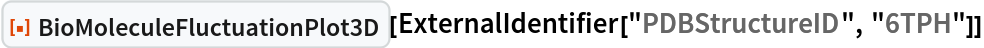 ResourceFunction["BioMoleculeFluctuationPlot3D"][
 ExternalIdentifier["PDBStructureID", "6TPH"]]