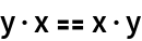 NonCommutativeMultiply[y, x] == NonCommutativeMultiply[x, y]