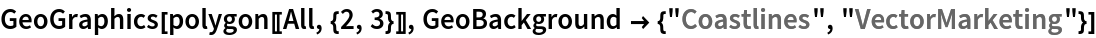 GeoGraphics[polygon[[All, {2, 3}]], GeoBackground -> {"Coastlines", "VectorMarketing"}]