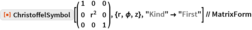 christoffel symbols for flat frw metric