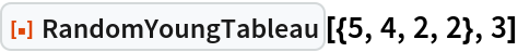 ResourceFunction["RandomYoungTableau"][{5, 4, 2, 2}, 3]