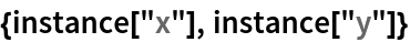 {instance["x"], instance["y"]}