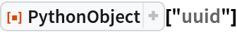 ResourceFunction["PythonObject"]["uuid"]