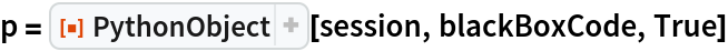 p = ResourceFunction["PythonObject"][session, blackBoxCode, True]