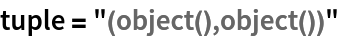 tuple = "(object(),object())"