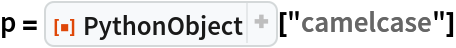 p = ResourceFunction["PythonObject"]["camelcase"]