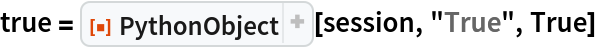 true = ResourceFunction["PythonObject"][session, "True", True]