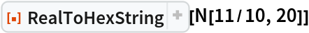 ResourceFunction["RealToHexString"][N[11/10, 20]]