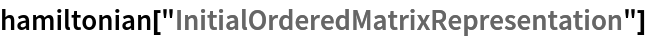 hamiltonian["InitialOrderedMatrixRepresentation"]