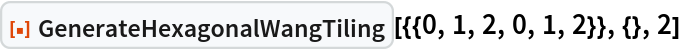 ResourceFunction[
 "GenerateHexagonalWangTiling"][{{0, 1, 2, 0, 1, 2}}, {}, 2]