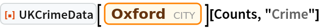 ResourceFunction["UKCrimeData"][
  Entity["City", {"Oxford", "Oxfordshire", "UnitedKingdom"}]][Counts, "Crime"]