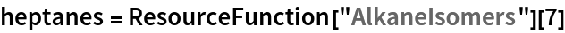 heptanes = ResourceFunction["AlkaneIsomers"][7]