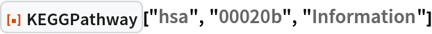 ResourceFunction["KEGGPathway"]["hsa", "00020b", "Information"]