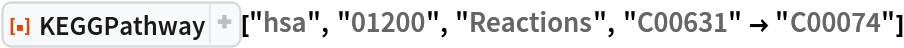 ResourceFunction["KEGGPathway"]["hsa", "01200", "Reactions", "C00631" -> "C00074"]