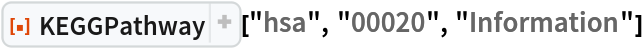 ResourceFunction["KEGGPathway"]["hsa", "00020", "Information"]