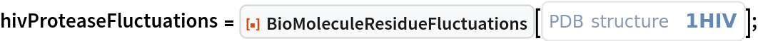 hivProteaseFluctuations = ResourceFunction["BioMoleculeResidueFluctuations"][
   ExternalIdentifier["PDBStructureID", "1HIV"]];