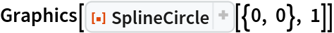Graphics[
 ResourceFunction[
  "SplineCircle", ResourceSystemBase -> "https://www.wolframcloud.com/obj/resourcesystem/api/1.0"][{0, 0}, 1]]