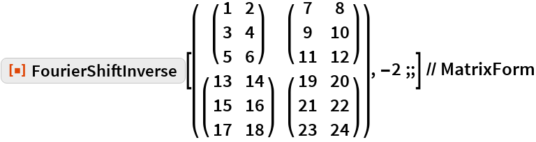 FourierShiftInverse | Wolfram Function Repository