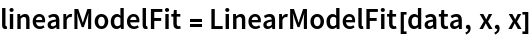 linearModelFit = LinearModelFit[data, x, x]