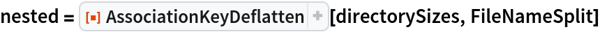 nested = ResourceFunction["AssociationKeyDeflatten"][directorySizes, FileNameSplit]