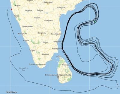 Mapping the Trajectory of Points via Ocean Currents