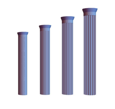 Create Greek Columns with Different Depths of Flutes and Fillets