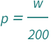 QuantityVariable["p", "Page"] == QuantityVariable["w", "Word"]/200