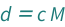 QuantityVariable["d", "MassDensity"] == QuantityVariable["c", "Molarity"]*QuantityVariable["M", "MolarMass"]